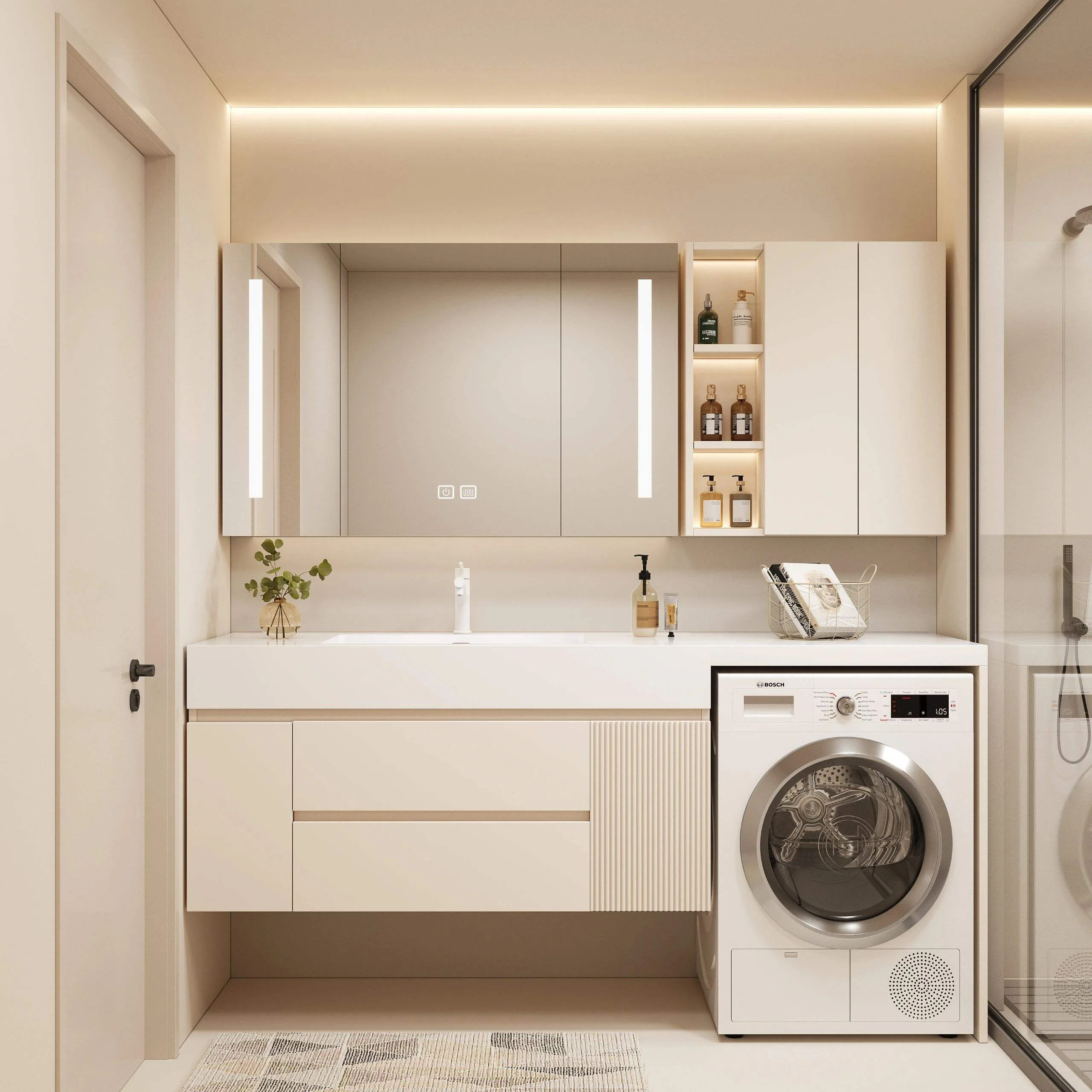 Wall-to-wall Bathroom Vanity for international furniture procurement