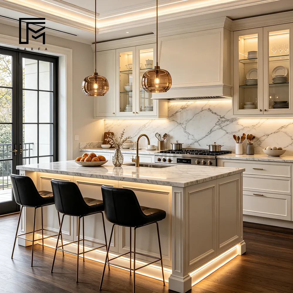 Handleless Kitchen Cabinetry for international furniture procurement