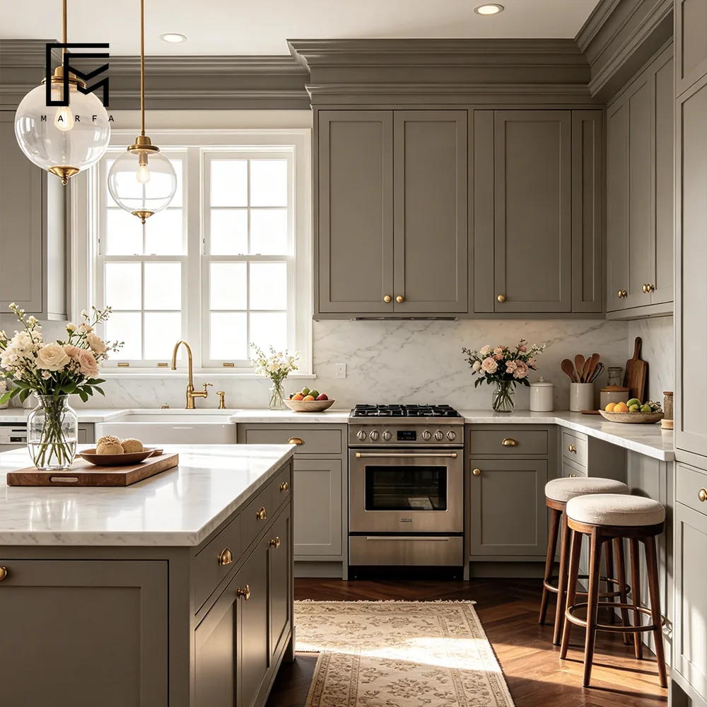 Open-plan Kitchen Cabinet Set for international furniture procurement