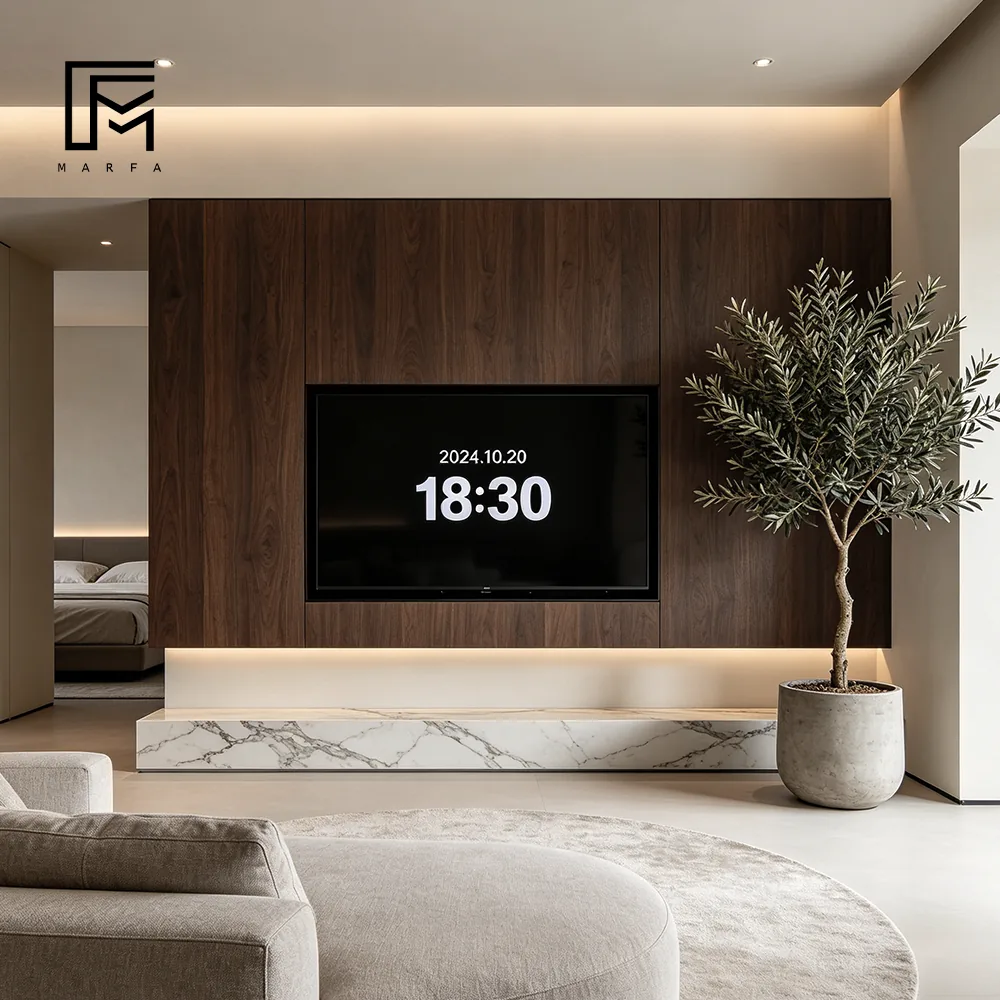 Full-height Media Cabinetry for international furniture procurement