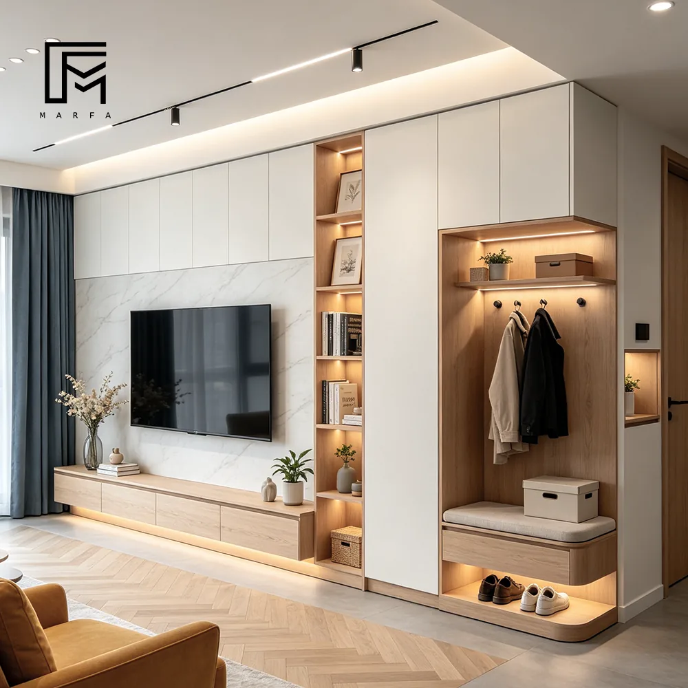 Low-profile TV Cabinet for international furniture procurement